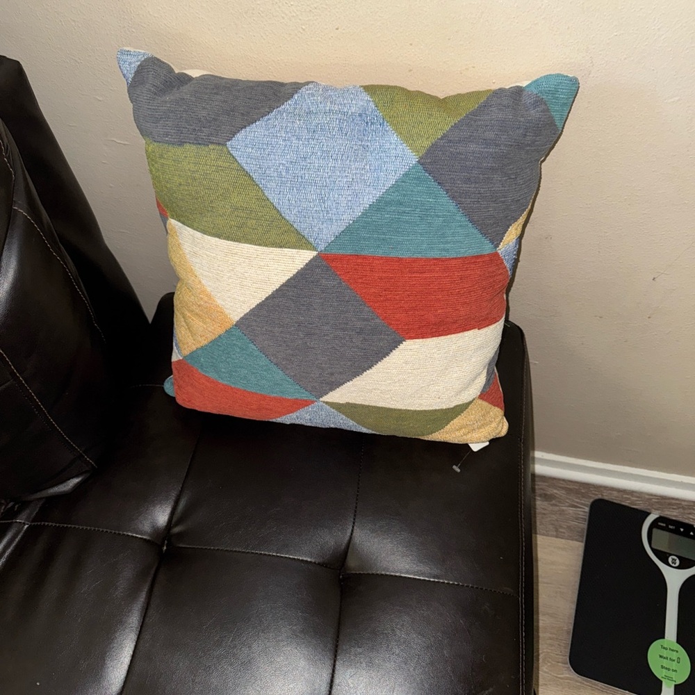 Geometric Multicolor Throw Pillow - Picture 2 of 3